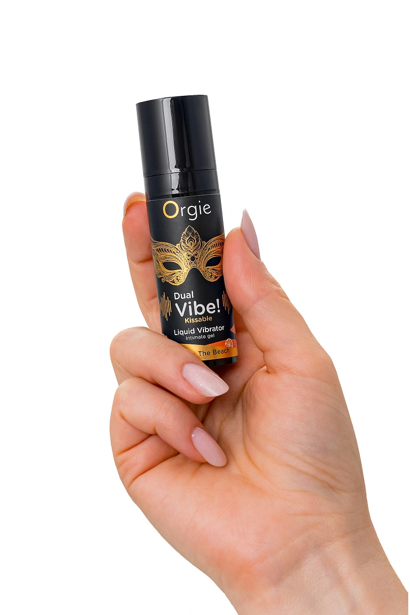 Съедобный гель с эффектом вибрации Orgie DUAL VIBE!, со вкусом коктейля секс на пляже, 15 мл