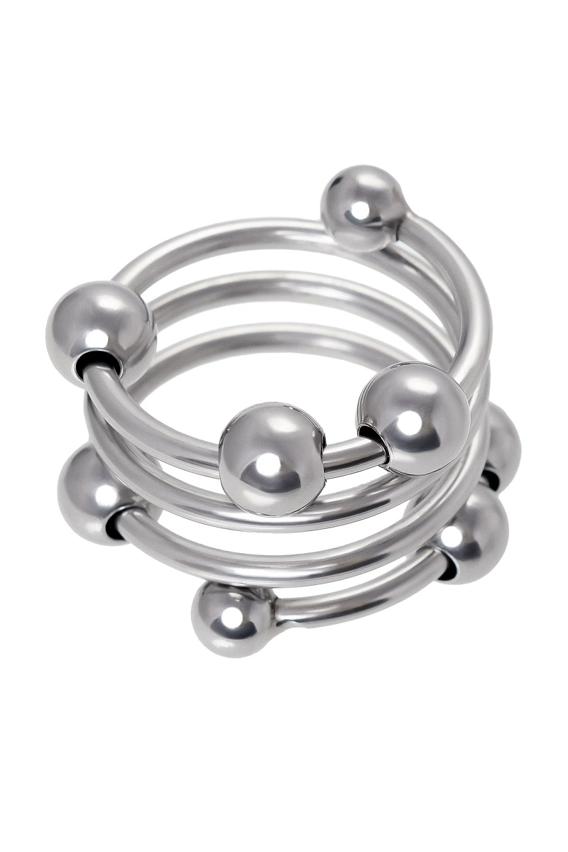 Кольцо под головку члена Metal by TOYFA, металл, серебристое, Ø 3,2 см