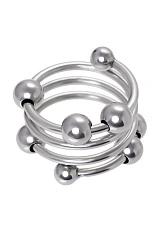 Кольцо под головку члена Metal by TOYFA, металл, серебристое, Ø 3,2 см