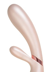 Вибратор Satisfyer Hot Lover Connect App с клиторальным стимулятором, золотистый, 20,4 см