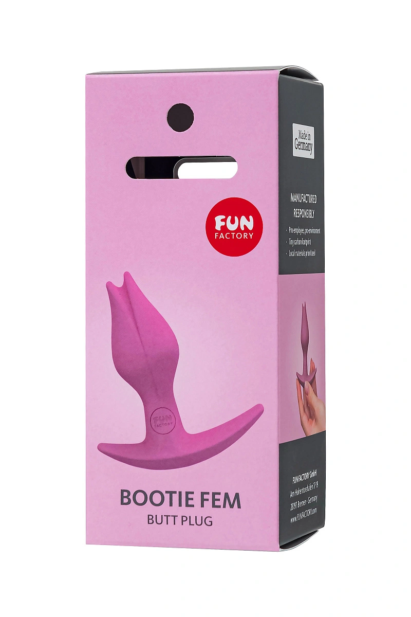 Анальный стимулятор Fun Factory BOOTIE FEM силикон, розовый, 8,5 см