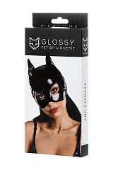 Маска кошки Glossy ANN из материала Wetlook, черный, OS