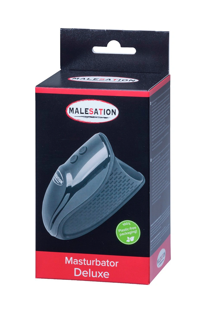 Нереалистичный мастурбатор MALESATION Deluxe, силикон, черный, 12,5 см