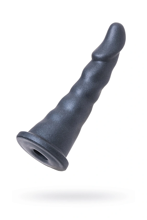 Насадка для страпона RealStick Strap-On Axel, PVC, тёмно-серый, 17,5 см