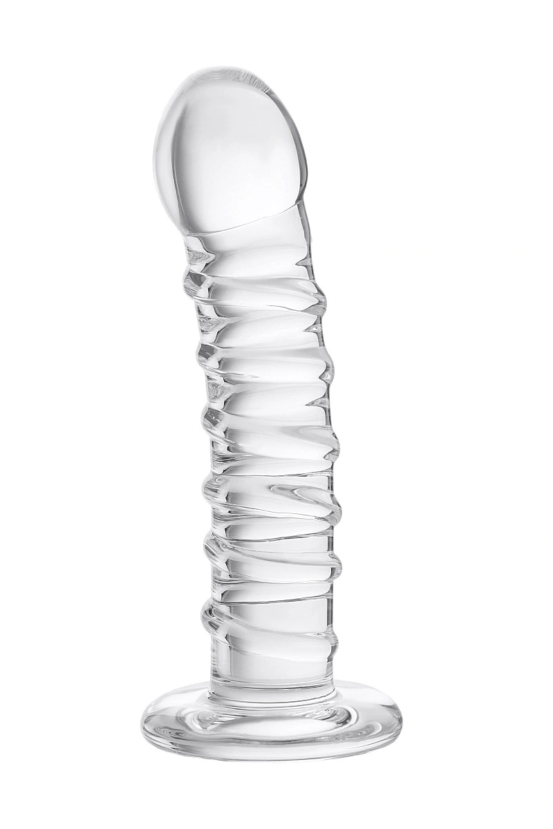 Нереалистичный фаллоимитатор Sexus Glass, стекло, прозрачный, 16 см