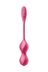 Вагинальные шарики с вибрацией Satisfyer Love Birds 2 Connect App, с пультом ДУ, красный, 22,2 см