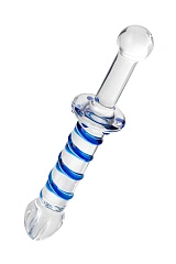 Двусторонний фаллоимитатор Sexus Glass, стекло, прозрачный, 22,5 см