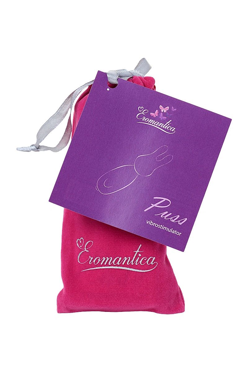 Минивибратор Eromantica PUSS, силикон, розовый, 8,5 см