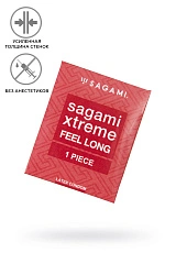 Презервативы Sagami, xtreme, feel long, латекс, 19 см, 5,2 см, 1 шт.