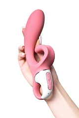 Нереалистичный вибратор Satisfyer Hug me Connect App, силикон, розовый, 20,5 см