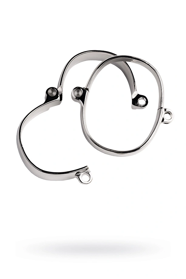 Наручники, TOYFA Metal, металл, серебристые, 11 см