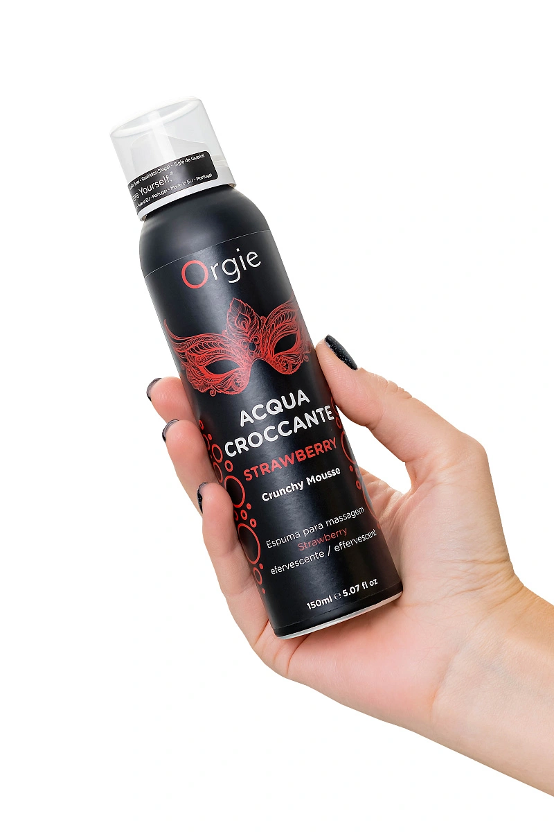 Шипучая пена для массажа Orgie Acqua Croccante, клубника (Strawberry), 150 мл