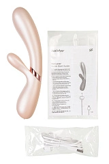 Вибратор Satisfyer Hot Lover Connect App с клиторальным стимулятором, золотистый, 20,4 см