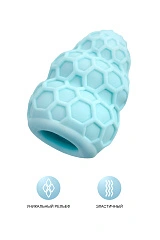Мастурбатор A-Toys Flaff, TPE, бирюзовый, 8см, Ø 2,9 см