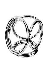 Бондаж для пениса TOYFA Metal, 6 колец, серебристый