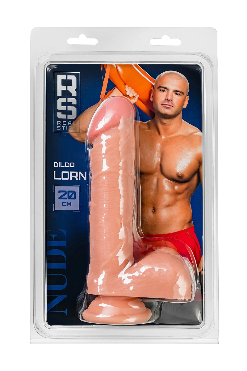 Реалистичный фаллоимитатор RealStick Nude Lorn, PVC, телесный, 20 см