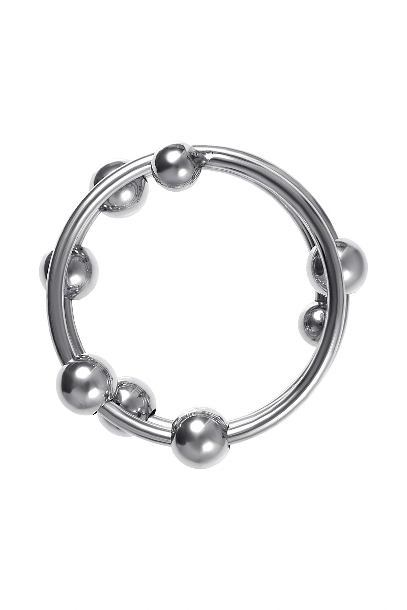 Кольцо под головку члена Metal by TOYFA, металл, серебристое, Ø 4см