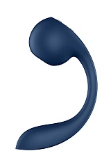 Вибратор для точки G  с вакуумно-волновой стимуляцией Satisfyer Pro+ Wave 4 APP, силикон, синий