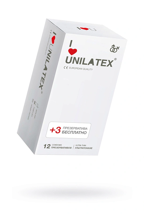 Презервативы Unilatex, natural ultrathin, ультратонкие, 15 шт.