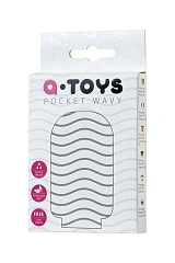 Мастурбатор A-Toys by TOYFA Pocket Wavy, TPR, белый, 7,8 см