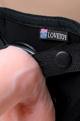 Страпон на креплении LoveToy UNI strap 7" Harness best of all с вибрацией, телесный