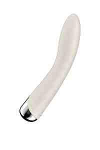 Вибратор для точки G  с ротацией Satisfyer Spinning Vibe 1, силикон, бежевый, 17,8 см