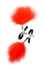 Зажимы для сосков TOYFA Theatre, металл, красный