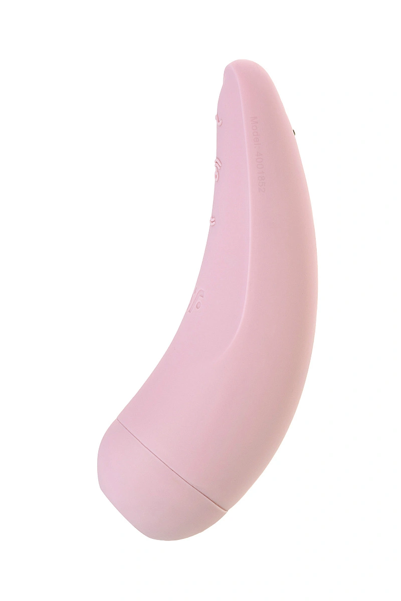 Вакуум-волновой стимулятор с вибрацией Satisfyer Curvy 2 Connect App, силикон, розовый, 13,41 см