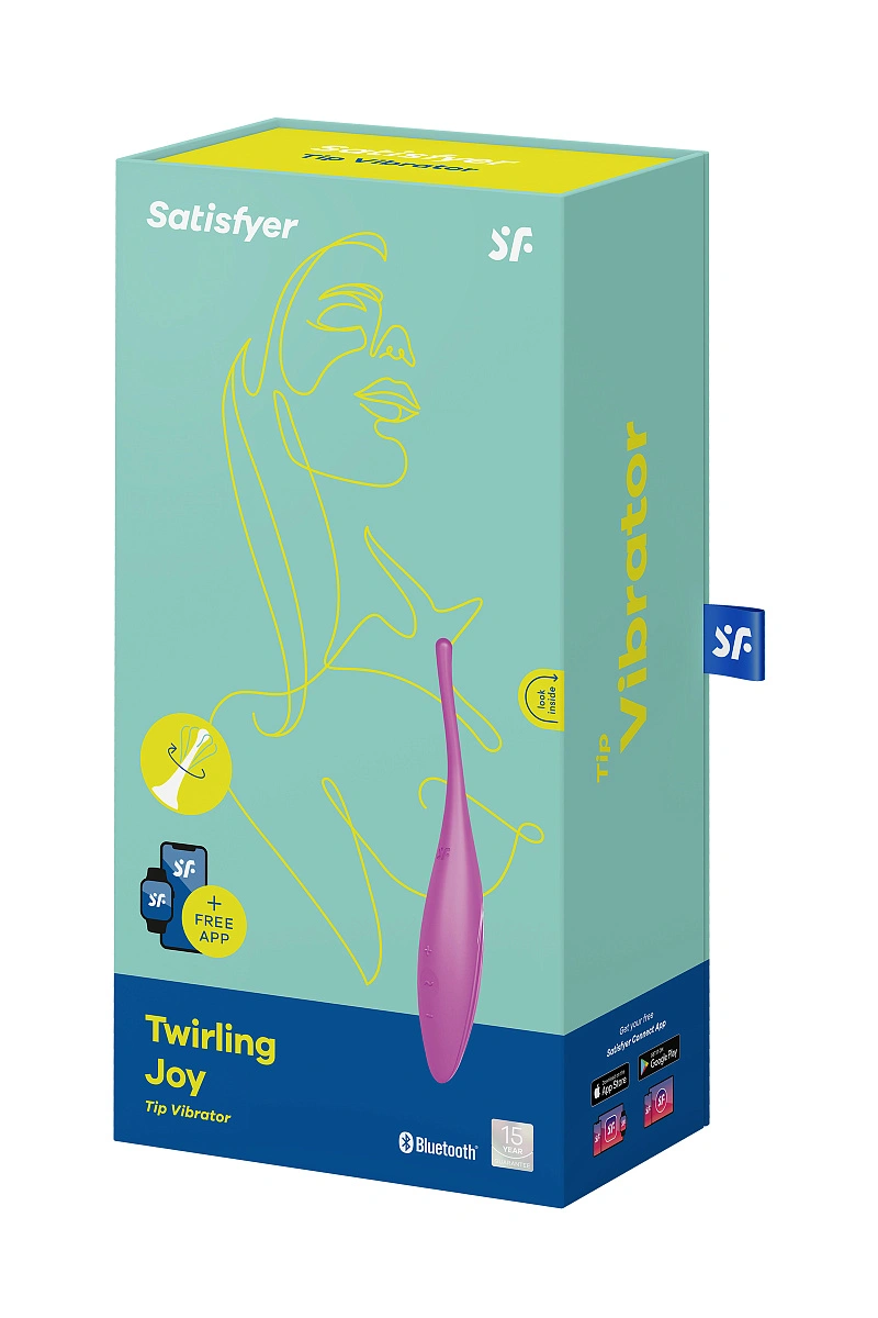 Точечный вибратор Satisfyer Twirling Joy Connect App, силикон, розовый