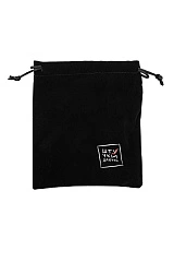 Мешочек бархатный с логотипом "Штучки-Дрючки", черный, 13*15
