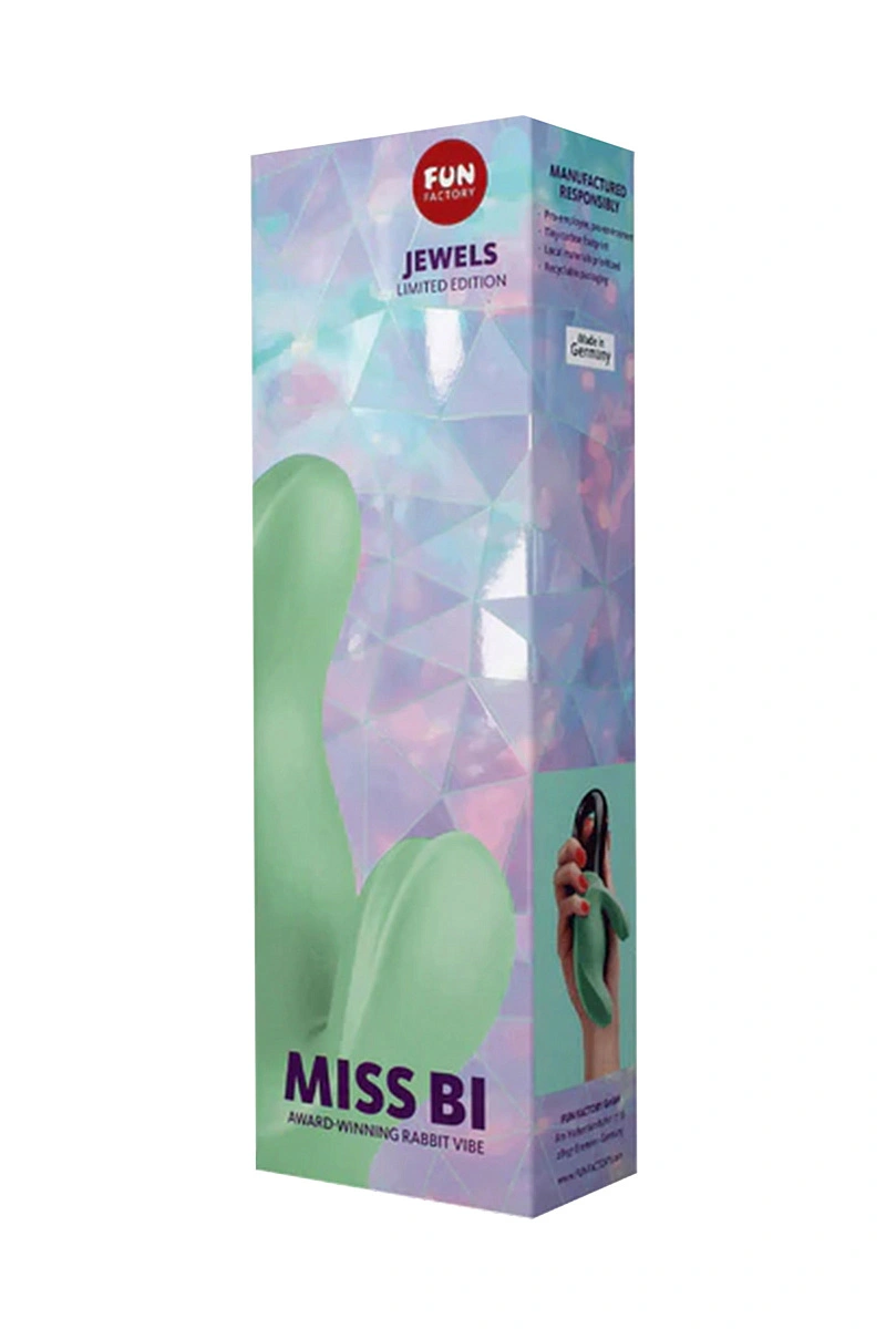 Вибратор Fun Factory MiSS BI, силикон, нефритовый, 17 см