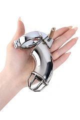 Пояс верности мужской Metal by TOYFA с открытой головкой, серебряный, 13 см