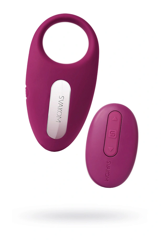 Виброкольцо Svakom Winni, пульт,силикон, фиолетовый, 9 см