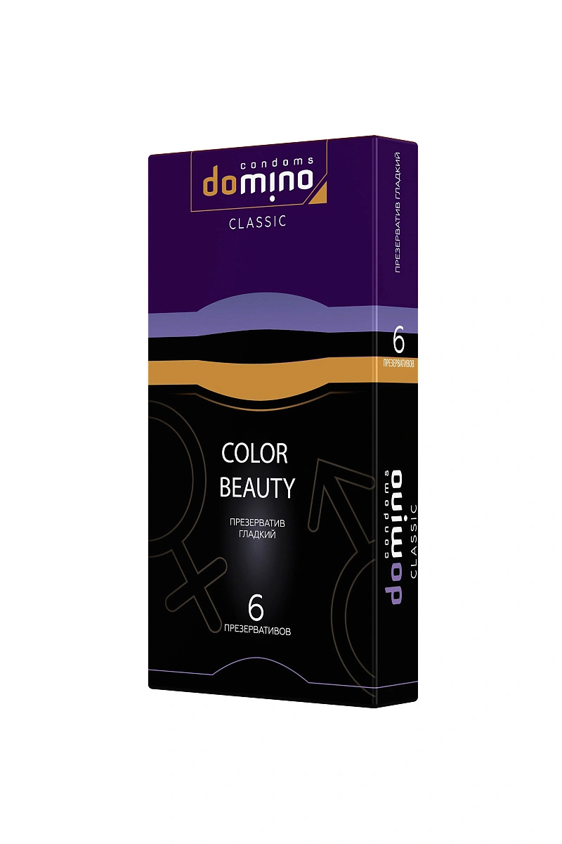 Презервативы Domino, classic, colour beauty, латекс, 18 см, 5,2 см, 6 шт.