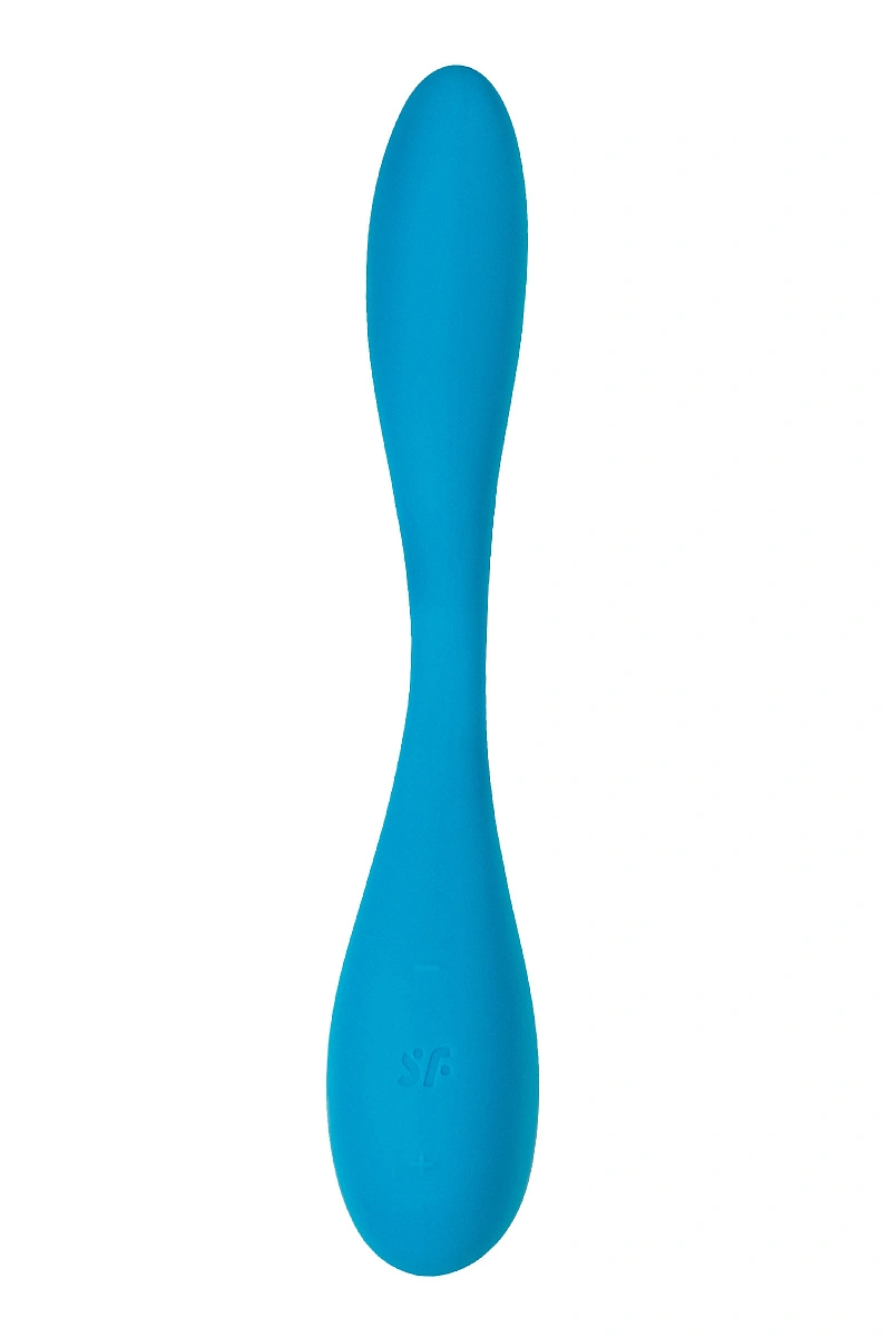 Стимулятор точки G с фиксацией формы Satisfyer G-Spot Flex 5 Connect App, голубой, 19,6 см