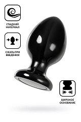 Анальная втулка TOYFA POPO Pleasure Cetus β, PVC, черная, 13 см, Ø 6,8 см