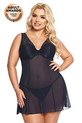 Комбинация и стринги SoftLine Collection Berta, синий