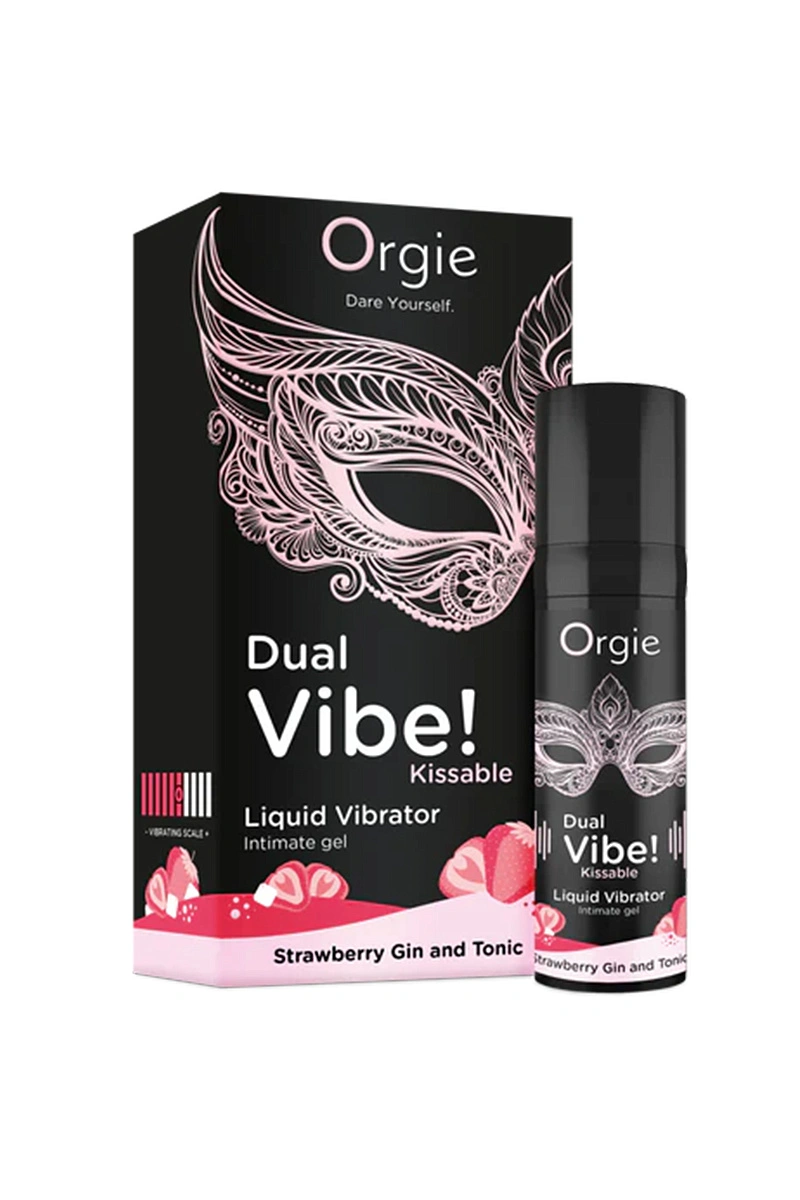 Интимный гель ORGIE Dual Vibe! Strawberry Gin And Tonic, водная основа, Джин-тоник и клубники, 15 мл