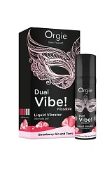 Интимный гель ORGIE Dual Vibe! Strawberry Gin And Tonic, водная основа, Джин-тоник и клубники, 15 мл