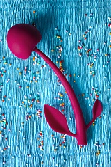 Вагинальный шарик JOS CHERRY, силикон, бордовый, 14,5 см