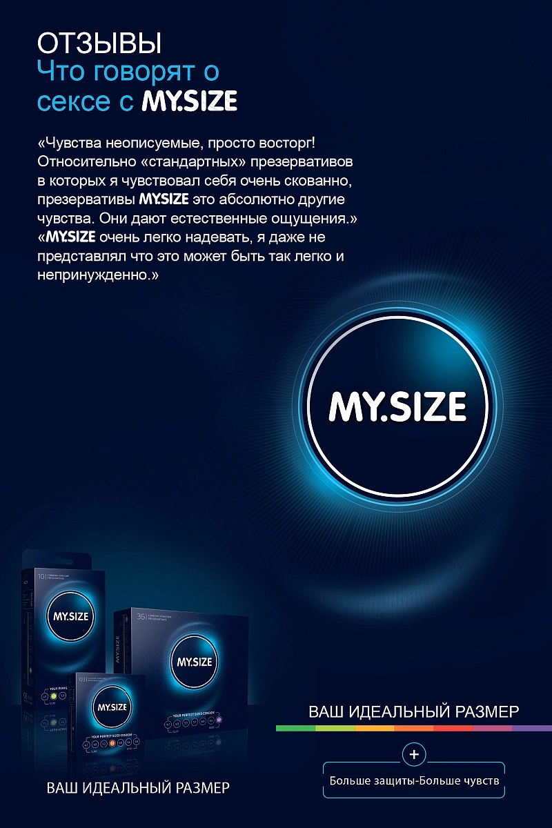 Презервативы My.Size, латекс, 19.3 см, 6 см, 10 шт.