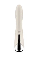 Вибратор для точки G  с ротацией Satisfyer Spinning Vibe 1, силикон, бежевый, 17,8 см