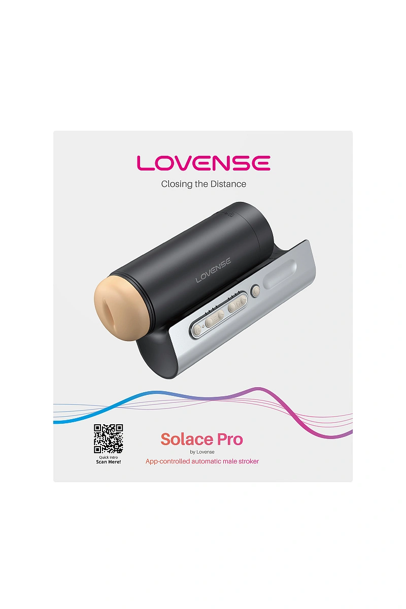 Мастурбатор нереалистичный LOVENSE Solace PRO, TPE, черный, 23,1 см