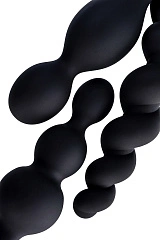 Набор анальных плагов Satisfyer Booty Call black 3 шт, силикон, чёрный, 13,5 см