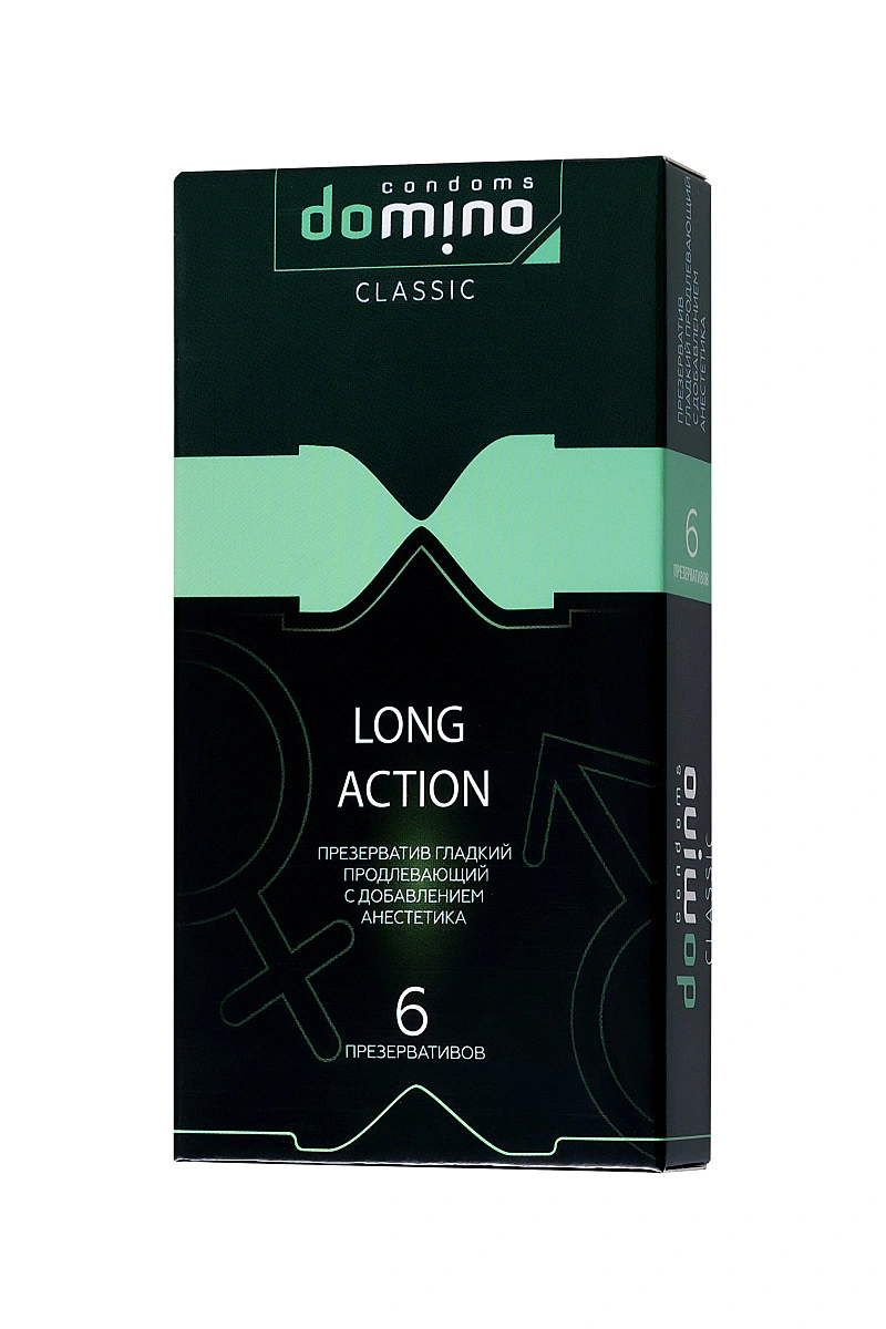 Презервативы Domino, classic, long action, 18 см, 5,2 см, 6 шт.