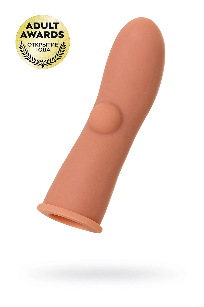 Насадка реалистичная KOKOS EXTREME SLEEVE с имитацией пирсинга, TPE, телесная, 14.7 см