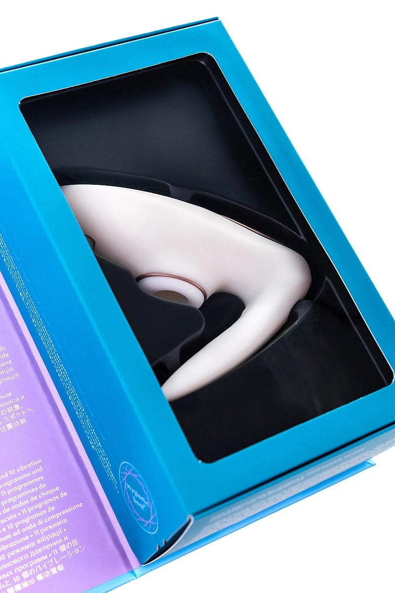 Стимулятор для пар Satisfyer Pro 4 Couples, вакуум-волновой бесконтактный, силикон, белый, 19,5 см.