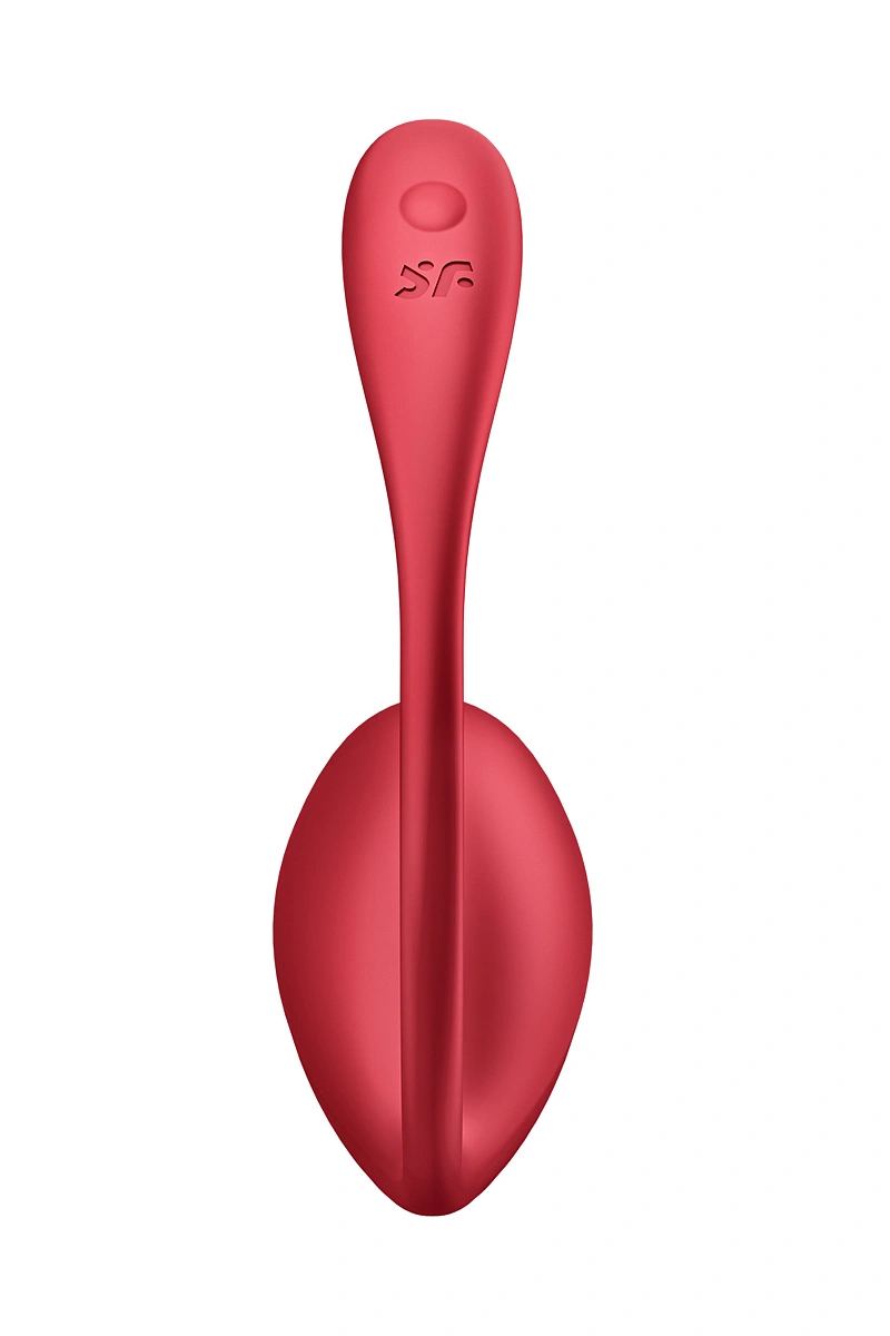 Виброяйцо Satisfyer Shiny Petal Connect App с пультом ДУ, красный, 7,5 см