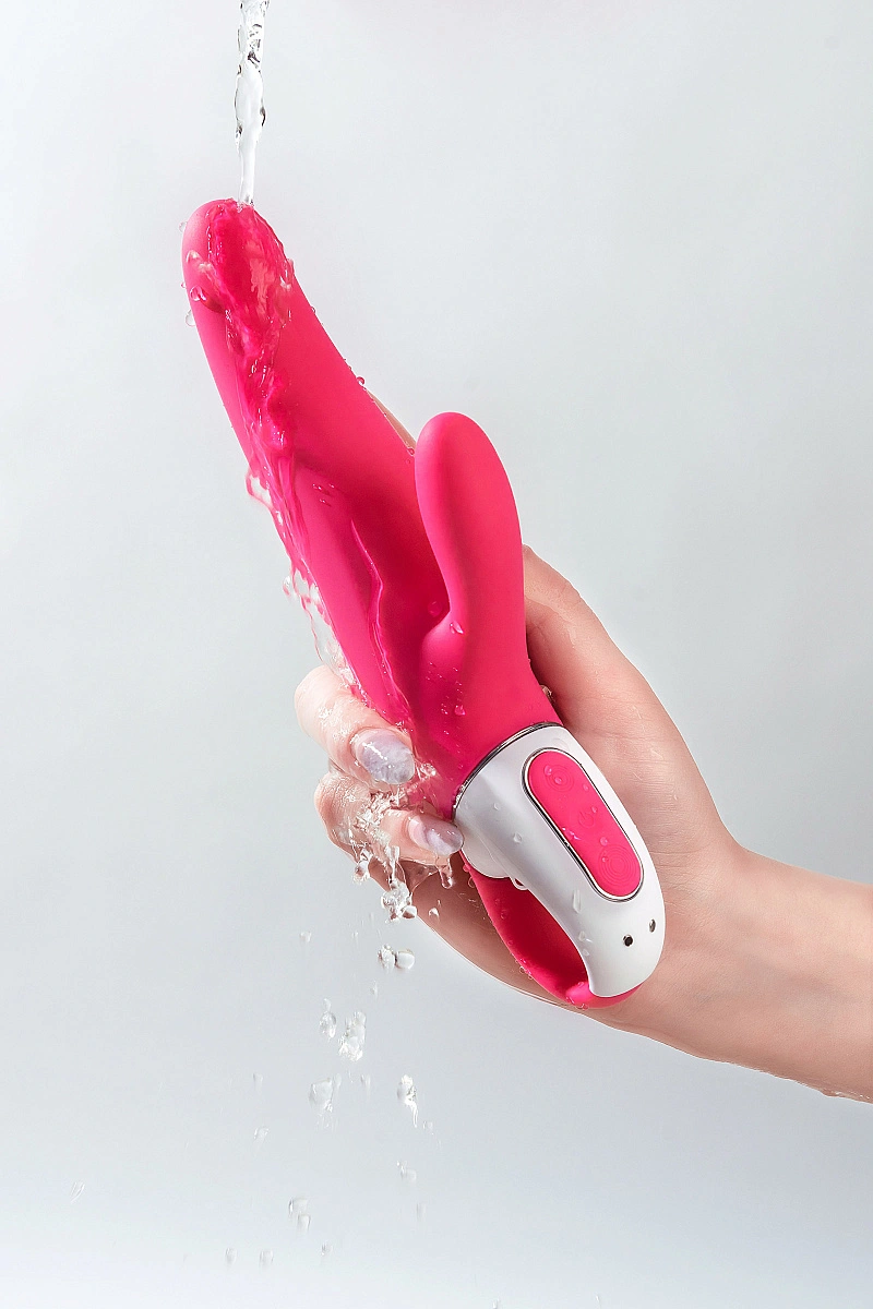 Нереалистичный вибратор Satisfyer Vibes Mr. Rabbit, силикон, красный, 22,1 см.