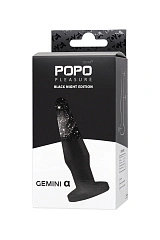 Анальная втулка TOYFA POPO Pleasure Gemini α, TPE, черная, 12,1 см
